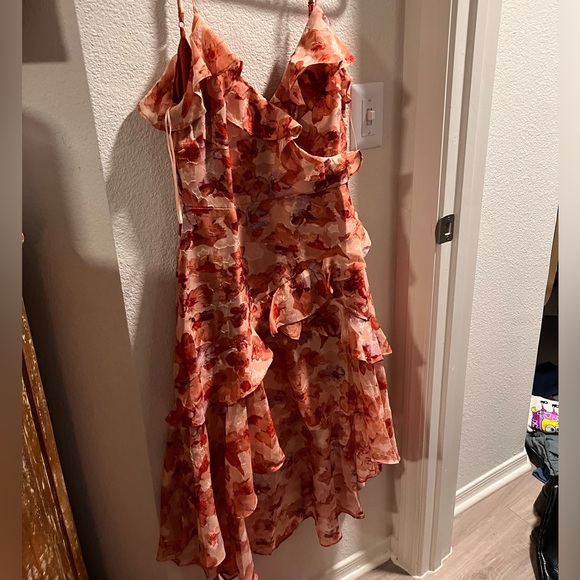 Lush Floral Ruffle High-Low Dress - Picture 2 of 11